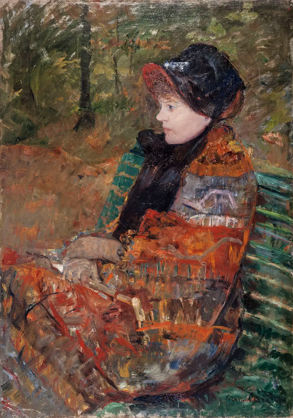 Portrait of Lydia Cassatt in Autumn in Detail Mary Cassatt